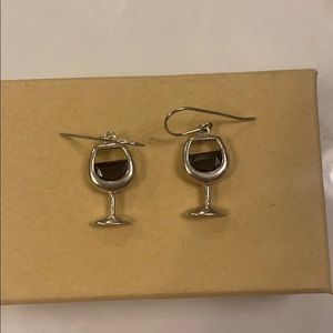 Wine glass earrings